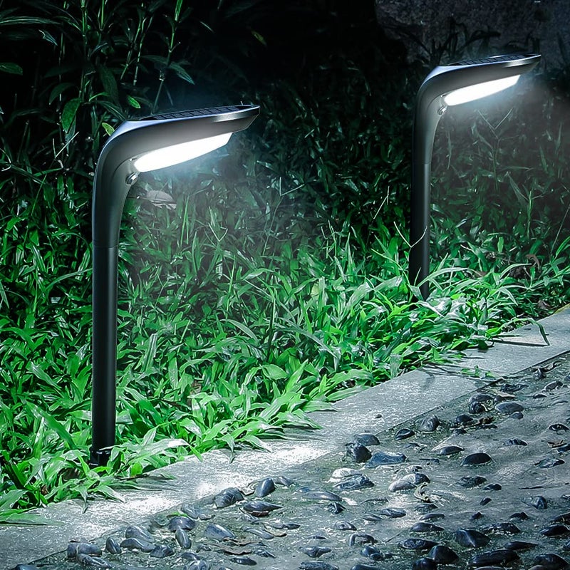 OSORD Solar Pathway Lights Outdoor 4 Pack - 150 LM High Bright Solar Lights Outdoor Waterproof IP65, Warm/Cool 2 Color Modes, Landscape Path Light for Walkway Driveway Garden Yard Patio - Image 1